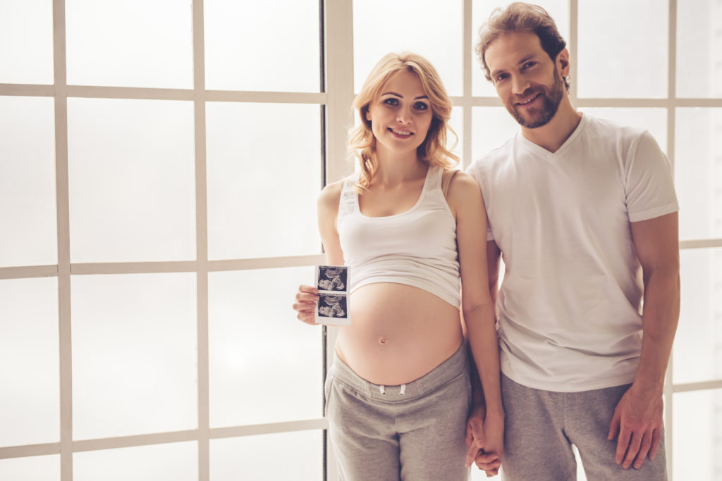 Happy couple waiting for baby